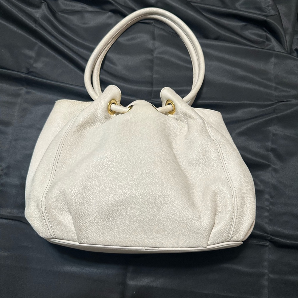 Michael Kors Cream Leather Hobo Bag - Picture 3 of 10